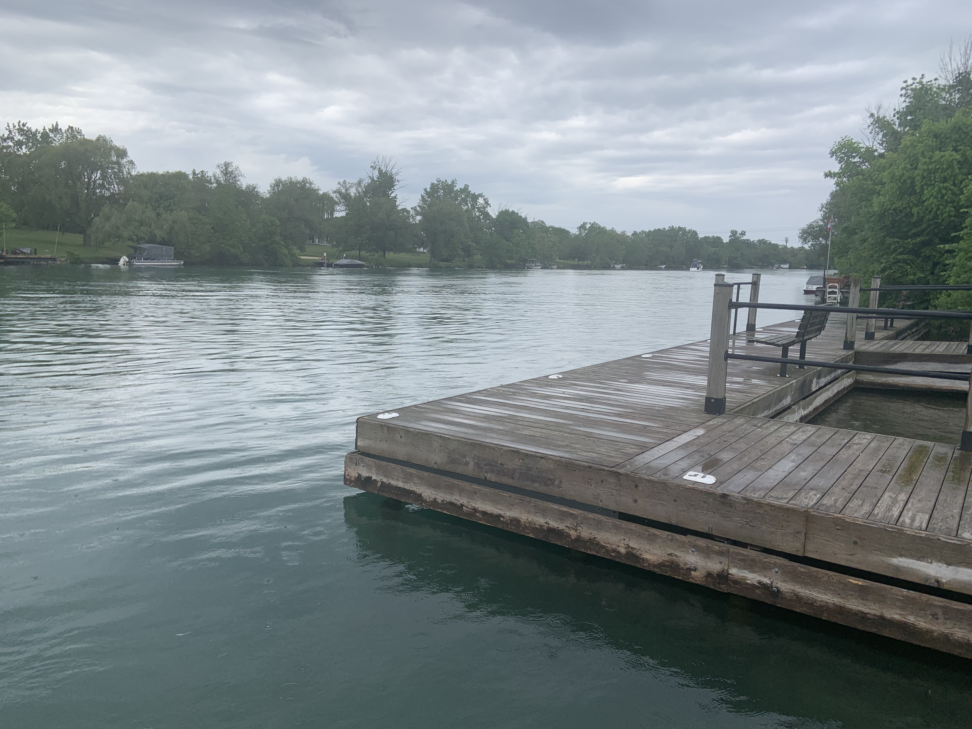 waterfront river dock quiet blue